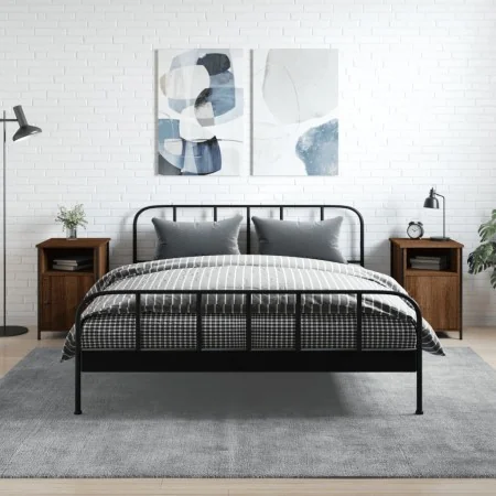 Mesitas de noche 2 uds contrachapada roble marrón 40x42x60 cm de vidaXL, Mesitas de noche - Ref: Foro24-825922, Precio: 49,21...