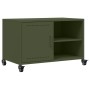 Mueble de TV de acero verde oliva 68x39x43,5 cm en Muebles TV | Comprar online en Foru.es