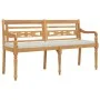 Banco Batavia con cojín madera maciza de teca 150 cm de vidaXL, Bancos de jardín - Ref: Foro24-319148, Precio: 201,90 €, Desc...