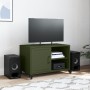 Mueble de TV de acero verde oliva 68x39x43,5 cm en Muebles TV | Comprar online en Foru.es