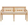 Banco Batavia con cojín madera maciza de teca 150 cm de vidaXL, Bancos de jardín - Ref: Foro24-319148, Precio: 211,30 €, Desc...