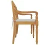 Banco Batavia con cojín madera maciza de teca 150 cm de vidaXL, Bancos de jardín - Ref: Foro24-319148, Precio: 201,90 €, Desc...