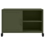 Mueble de TV de acero verde oliva 68x39x43,5 cm en Muebles TV | Comprar online en Foru.es