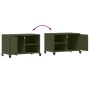 Mueble de TV de acero verde oliva 68x39x43,5 cm en Muebles TV | Comprar online en Foru.es