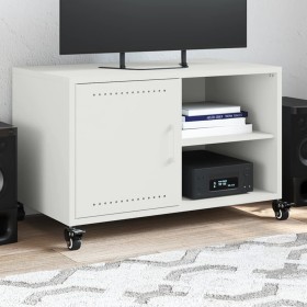 Mueble de TV acero blanco 68x39x43,5 cm en Muebles TV | Comprar online en Foru.es