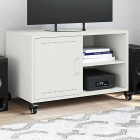 Mueble de TV acero blanco 68x39x43,5 cm en Muebles TV | Comprar online en Foru.es