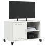 Mueble de TV acero blanco 68x39x43,5 cm en Muebles TV | Comprar online en Foru.es