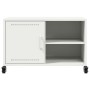 Mueble de TV acero blanco 68x39x43,5 cm en Muebles TV | Comprar online en Foru.es