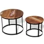 Mesa de centro redonda 2 uds madera maciza reciclada 40cm/50cm de vidaXL, Mesas de centro - Ref: Foro24-244007, Precio: 88,02...