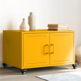 Mesa de centro acero amarillo mostaza 68x50x43,5 cm en Mesas de centro | Comprar online en Foru.es