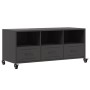 Mueble de TV acero negro 100,5x39x43,5 cm en Muebles TV | Comprar online en Foru.es
