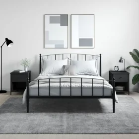 Mesitas de noche 2 uds madera de ingeniería negro 40x42x50 cm de vidaXL, Mesitas de noche - Ref: Foro24-825934, Precio: 74,78...