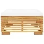 Taburete de jardín con cojín color crema madera maciza teca de vidaXL, Sofás modulares de exterior - Ref: Foro24-319158, Prec...