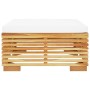 Taburete de jardín con cojín color crema madera maciza teca de vidaXL, Sofás modulares de exterior - Ref: Foro24-319158, Prec...