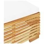 Taburete de jardín con cojín color crema madera maciza teca de vidaXL, Sofás modulares de exterior - Ref: Foro24-319158, Prec...