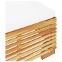Taburete de jardín con cojín color crema madera maciza teca de vidaXL, Sofás modulares de exterior - Ref: Foro24-319158, Prec...