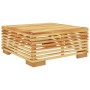 Taburete de jardín con cojín color crema madera maciza teca de vidaXL, Sofás modulares de exterior - Ref: Foro24-319158, Prec...