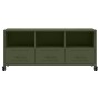 Mueble de TV de acero verde oliva 100,5x39x43,5 cm en Muebles TV | Comprar online en Foru.es