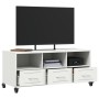 Mueble de TV acero blanco 100,5x39x43,5 cm en Muebles TV | Comprar online en Foru.es
