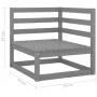 Juego de muebles de jardín 2 piezas gris madera maciza de pino de vidaXL, Conjuntos de jardín - Ref: Foro24-805692, Precio: 1...