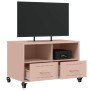 Mueble de TV acero rosa 68x39x43,5 cm en Muebles TV | Comprar online en Foru.es