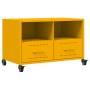Mueble TV acero laminado en frío amarillo mostaza 68x39x43,5 cm en Muebles TV | Comprar online en Foru.es