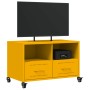 Mueble TV acero laminado en frío amarillo mostaza 68x39x43,5 cm en Muebles TV | Comprar online en Foru.es