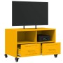 Mueble TV acero laminado en frío amarillo mostaza 68x39x43,5 cm en Muebles TV | Comprar online en Foru.es
