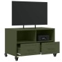 Mueble de TV de acero verde oliva 68x39x43,5 cm en Muebles TV | Comprar online en Foru.es