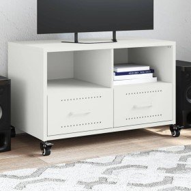 Mueble de TV acero blanco 68x39x43,5 cm en Muebles TV | Comprar online en Foru.es