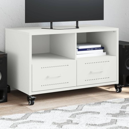 Mueble de TV acero blanco 68x39x43,5 cm en Muebles TV | Comprar online en Foru.es