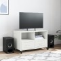 Mueble de TV acero blanco 68x39x43,5 cm en Muebles TV | Comprar online en Foru.es