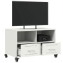 Mueble de TV acero blanco 68x39x43,5 cm en Muebles TV | Comprar online en Foru.es