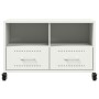 Mueble de TV acero blanco 68x39x43,5 cm en Muebles TV | Comprar online en Foru.es