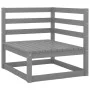 Garden corner sofa with anthracite gray pine wood cushions by vidaXL, Modular outdoor sofas - Ref: Foro24-805717, Price: 99,4...