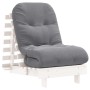 Futón sofá cama con colchón madera maciza blanco 60x206x11 cm en Futones | Comprar online en Foru.es
