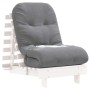 Futón sofá cama con colchón madera maciza blanco 60x206x11 cm en Futones | Comprar online en Foru.es