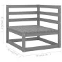 Garden corner sofa with anthracite gray pine wood cushions by vidaXL, Modular outdoor sofas - Ref: Foro24-805717, Price: 99,4...