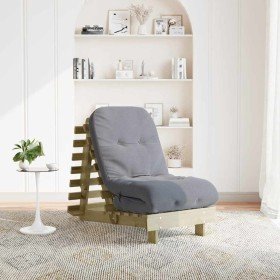 Futón sofá cama con colchón madera impregnada pino 60x206x11 cm en Futones | Comprar online en Foru.es