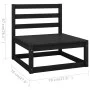 2-piece garden furniture set with black pine wood cushions by vidaXL, Modular outdoor sofas - Ref: Foro24-805749, Price: 231,...
