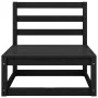Set de muebles de jardín 3 pzas con cojines madera pino negro de vidaXL, Sofás modulares de exterior - Ref: Foro24-805769, Pr...