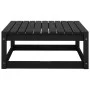Set de muebles de jardín 3 pzas con cojines madera pino negro de vidaXL, Sofás modulares de exterior - Ref: Foro24-805769, Pr...