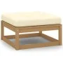 Garden stools with honey brown solid pine wood cushions by vidaXL, Modular outdoor sofas - Ref: Foro24-805728, Price: 66,78 €...
