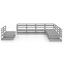Juego de muebles de jardín 9 piezas gris madera maciza de pino en Conjuntos de jardín | Comprar online en Foru.es