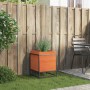 Jardinera de madera maciza pino marrón cera 40x40x50 cm en Macetas y jardineras | Comprar online en Foru.es