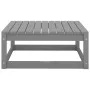 Garden furniture set 2 pieces with gray pine wood cushions by vidaXL, Modular outdoor sofas - Ref: Foro24-805752, Price: 123,...