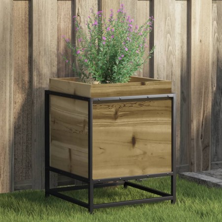 Jardinera de madera de pino impregnada 40x40x50 cm en Macetas y jardineras | Comprar online en Foru.es
