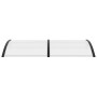 Marquesina para puerta PC negro y transparente 200x75 cm en Toldos | Comprar online en Foru.es