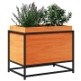 Jardinera de madera maciza pino marrón cera 60x40x50 cm en Macetas y jardineras | Comprar online en Foru.es