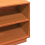 Mueble zapatero madera maciza de pino marrón cera 110x34x45 cm en Zapateros y organizadores de calzado | Comprar online en Foru.